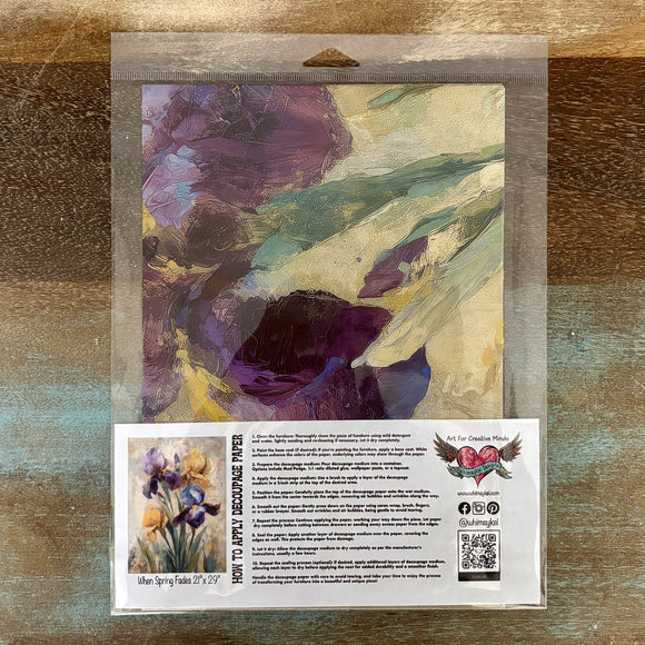 Whimsykel - When Spring Fades Decoupage Paper (14x20 & 21x29 Sizes) Decoupage Paper