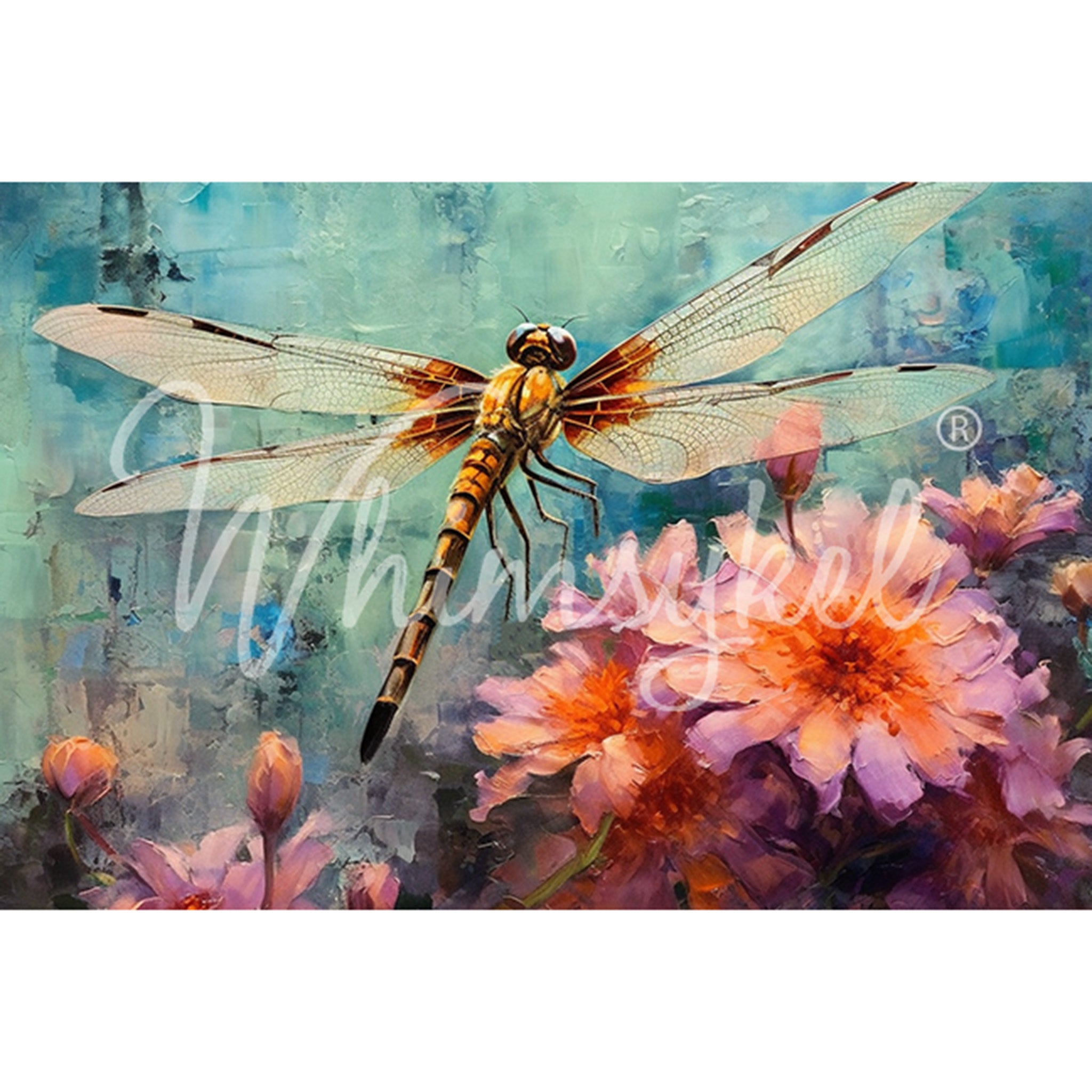 Painting Dragonfly cheapest #1 - 7x10 mixed paper