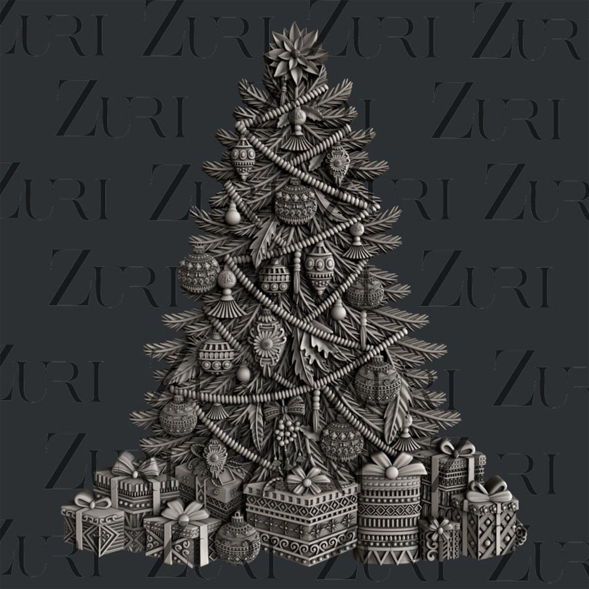 Pre-Order: Bohemian Christmas Tree Silicone Mold - 0