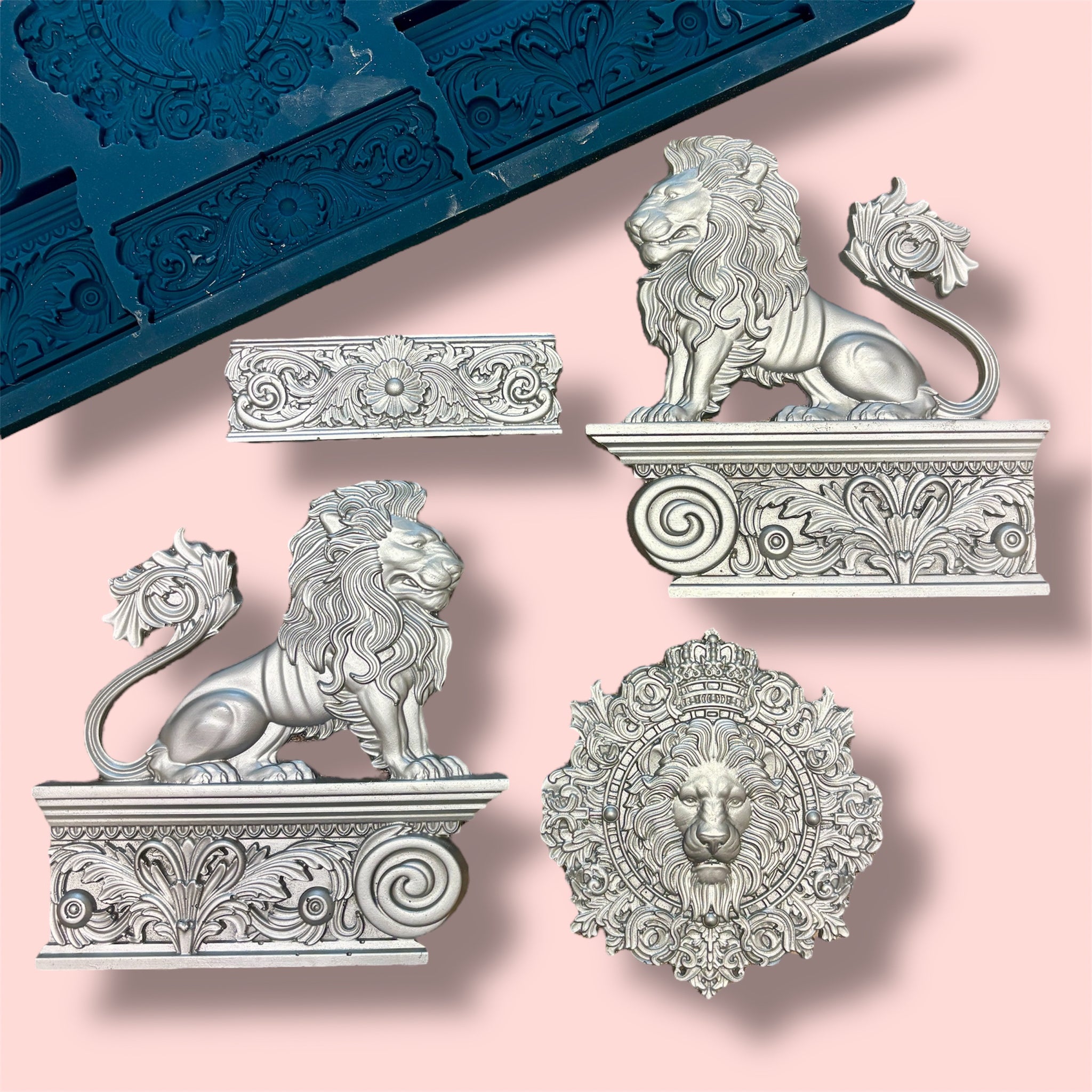 Baroque Lions Silicone Mold