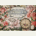 Vintage style Antique Collectibles A3 Decoupage Rice Paper. White borders on the sides.