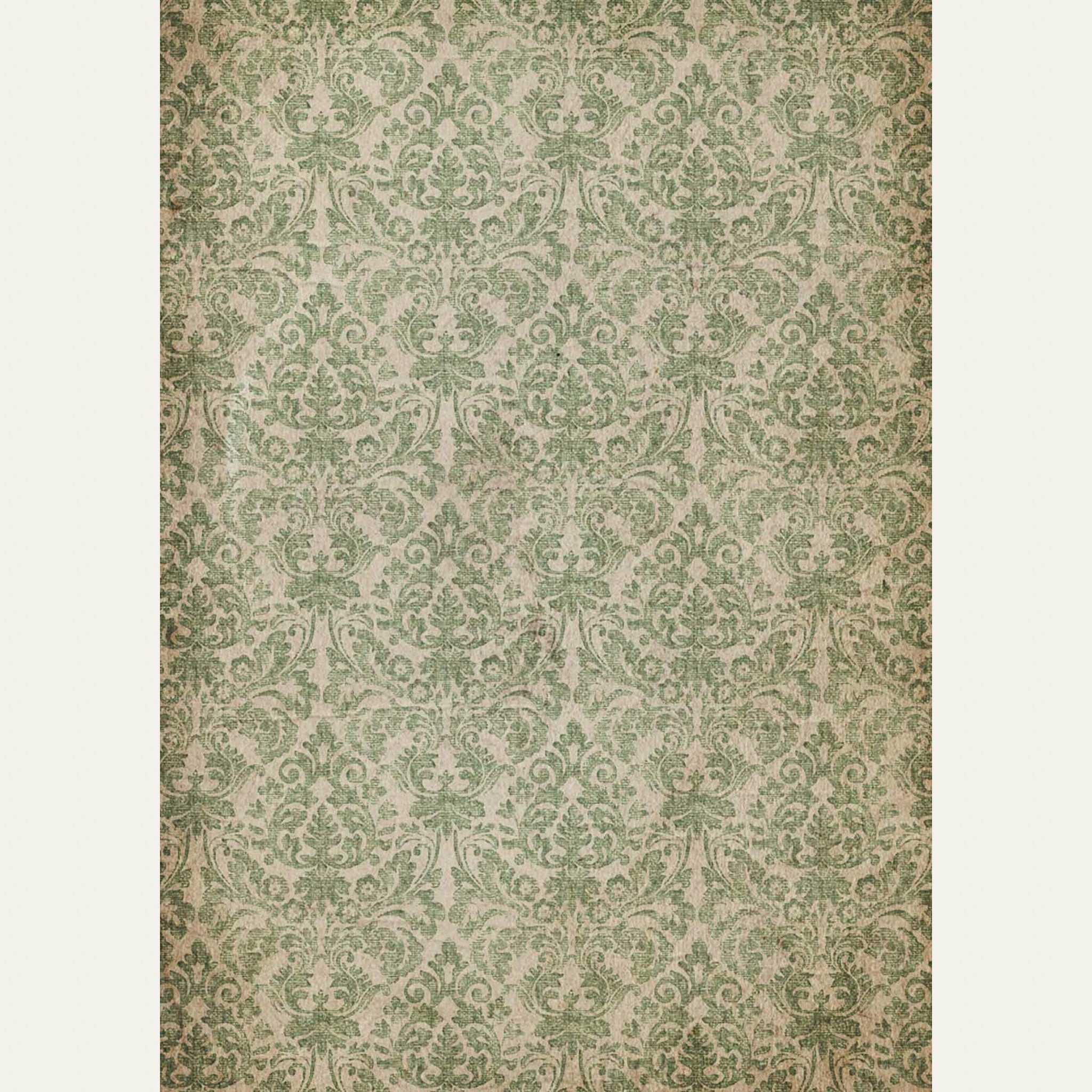Vintage style Wallpaper Damask A1 Decoupage Rice Paper. White borders on the sides.