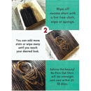 Directions for Dixie Belle's No Pain Gel Stain. An oil-based stain for deep full coverage. Step 2 - Wipe off excess stain with a lint free cloth, wipe or sponge. You can add more stain or wipe away until you reach your desired look. Admire the beauty! No Pain Gel Stain will dry overnight, and cure within 21-30 days.