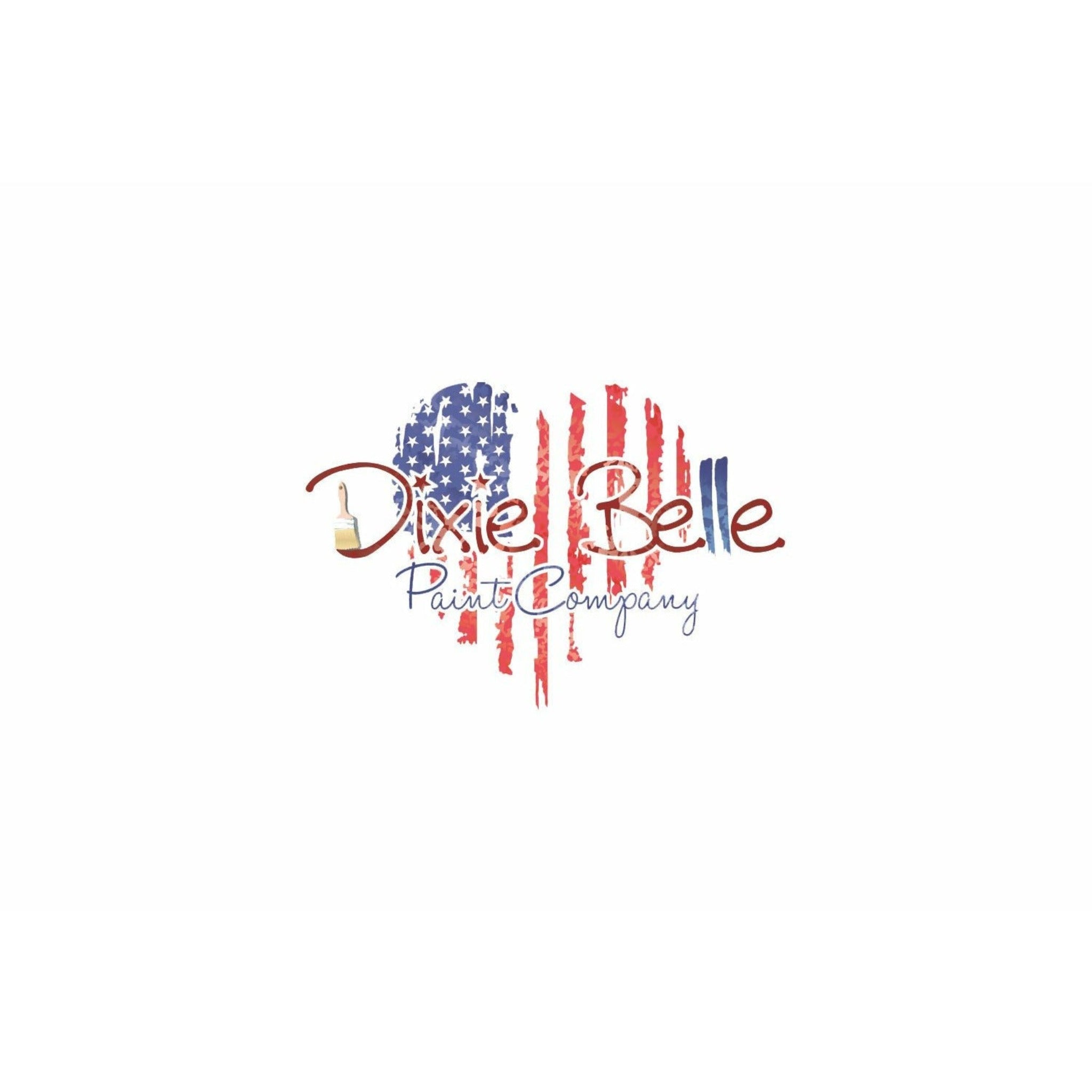 Dixie Belle Paint Company's American heart flag logo is against a white background.