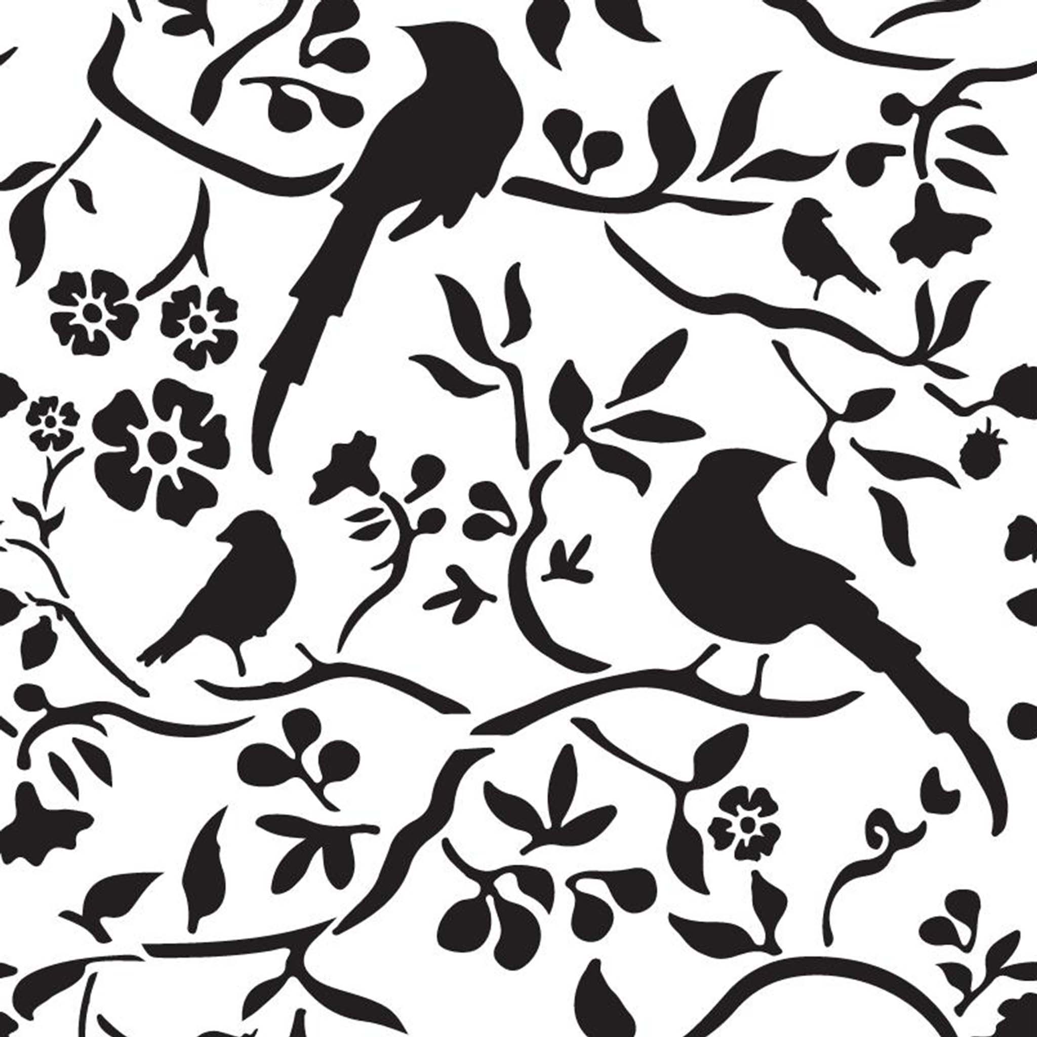 Tree with Birds Stencil - Art and Wall Stencil