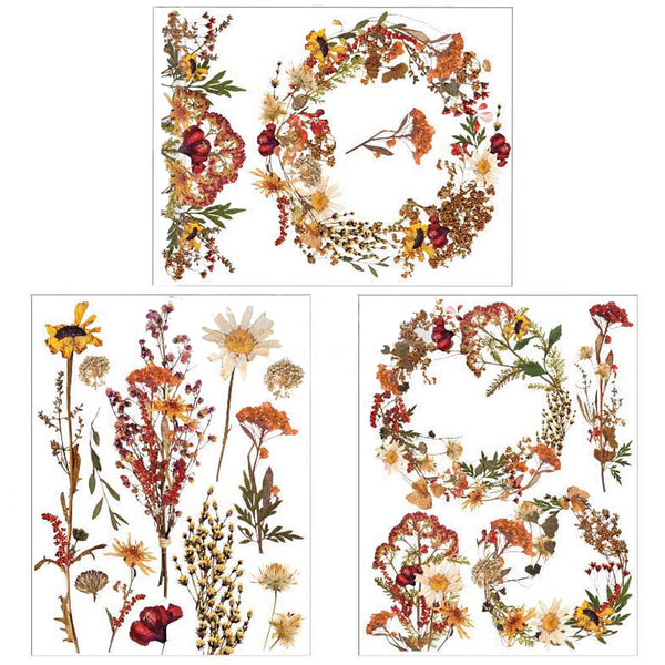 Decor Transfers® 8.5×11 – Dried Wildflowers – 3 sheets, 8.5″x11