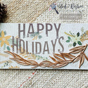 A small wood craft created by Click 2 Restore features the Holiday Spirits small transfer on it.