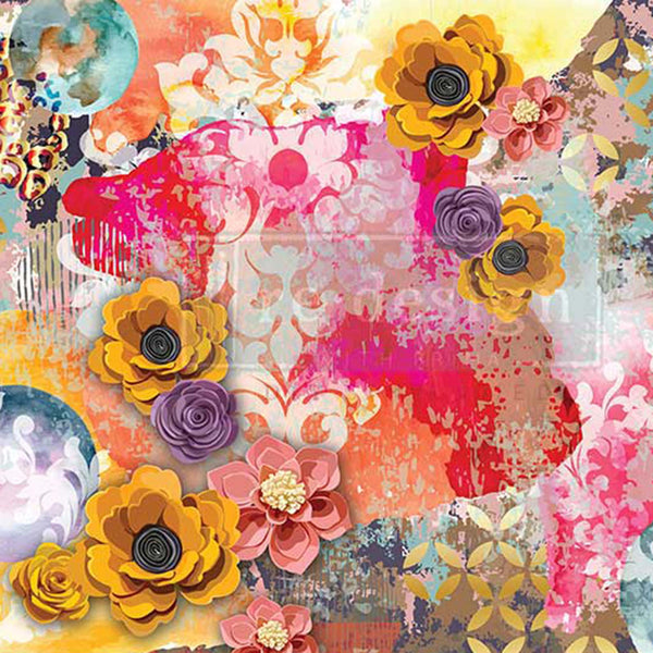 Re-Design - Decoupage Decor Tissue Paper - Dark Lace Floral